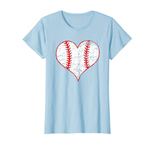 Load image into Gallery viewer, Vintage Baseball Heart Love Baseball Mom Lover T-Shirt
