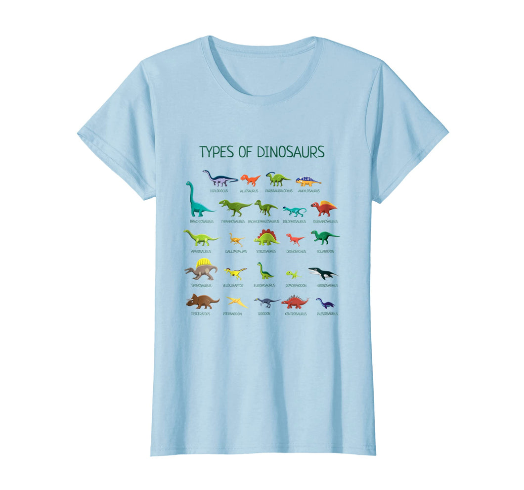 Funny shirts V-neck Tank top Hoodie sweatshirt usa uk au ca gifts for Types Of Dinosaurs T-Shirt Cute Dinosaur Tee 306330