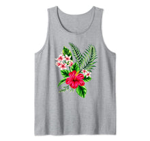 Load image into Gallery viewer, Aloha Island Vibes Hawaiian Hibiscus Flower and Palm Graphic Tank Top 567607
