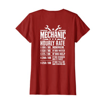 Load image into Gallery viewer, Funny shirts V-neck Tank top Hoodie sweatshirt usa uk au ca gifts for Funny Mechanic Hourly Rate - Graphic Design T-Shirt - Back 1682815
