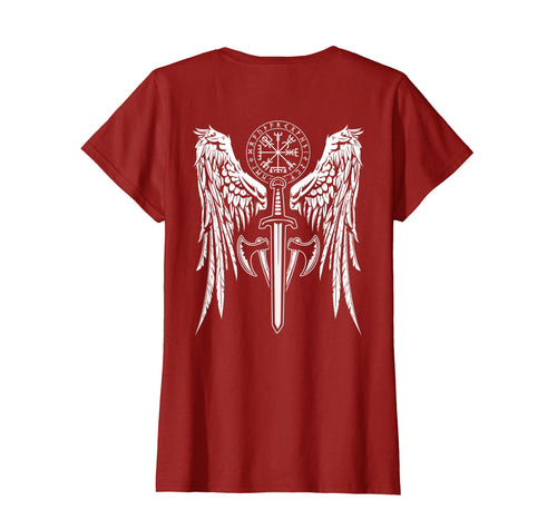 Funny shirts V-neck Tank top Hoodie sweatshirt usa uk au ca gifts for Womens Viking Valhalla Valkyrie Wings Norse Mythology T-Shirt Gift 1467964
