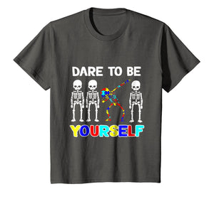 Sleketon Dabbing Autism Awareness Dare To Be Yourself Tshirt
