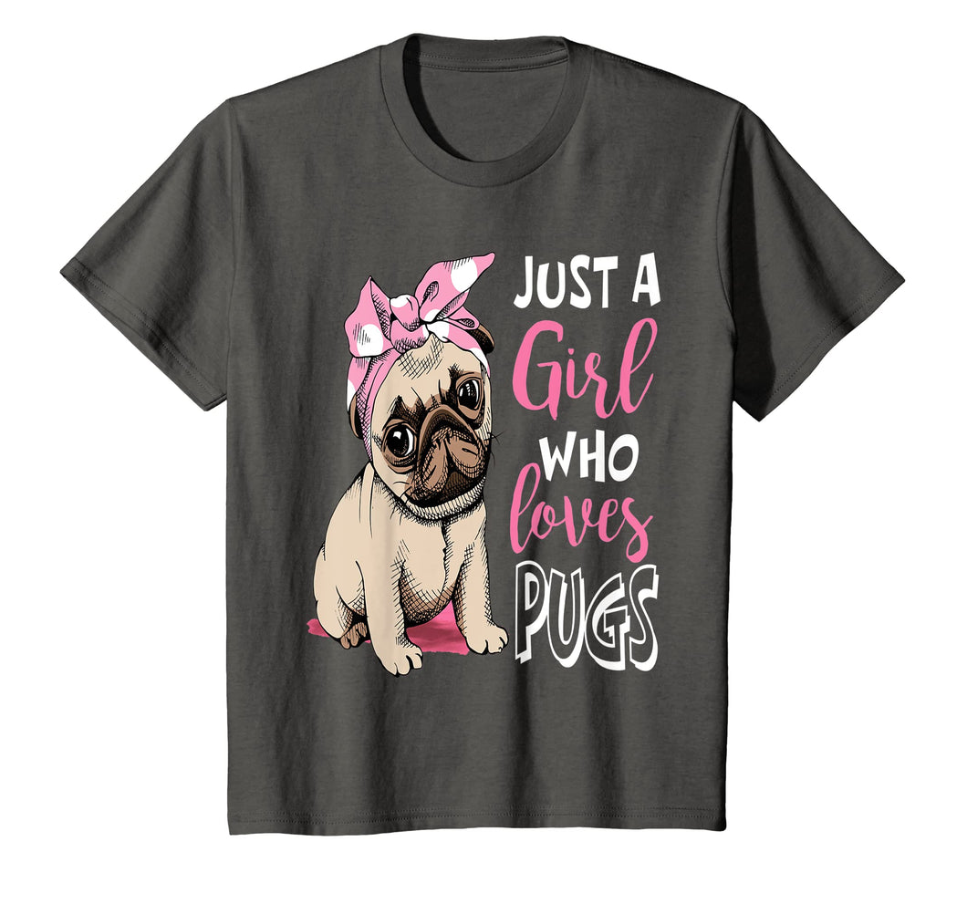 Just A Girl Who Loves Pugs: Cute Pug Dog Lover Tshirt