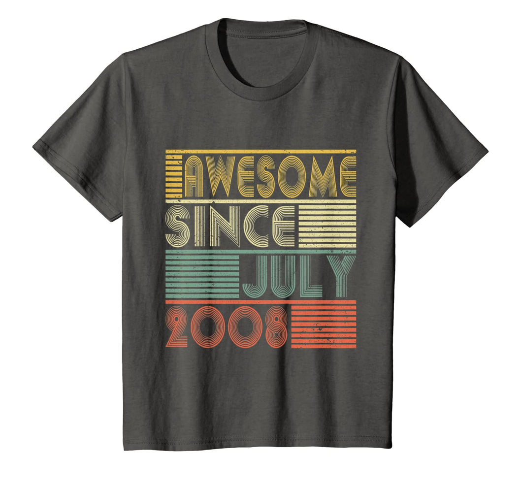 Awesome Since July 2008 Shirt 11th Birthday Gifts 11 Yrs Old 119970
