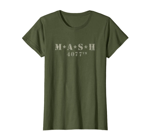 Womens MASH Distressed Logo T-Shirt