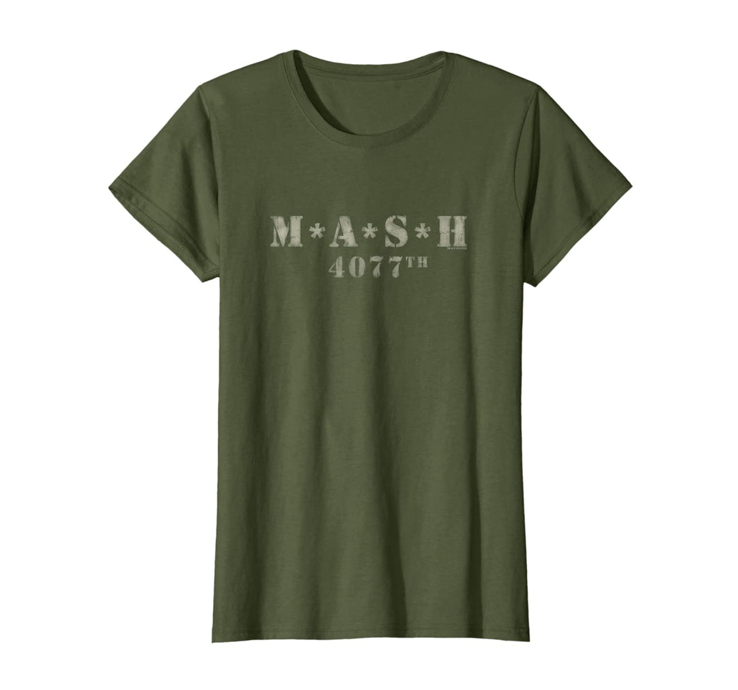 Womens MASH Distressed Logo T-Shirt