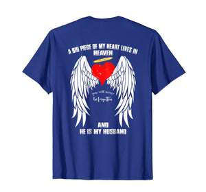 Funny shirts V-neck Tank top Hoodie sweatshirt usa uk au ca gifts for Husband Guardian Angel Shirt A Piece Of My Heart In Heaven 2028731