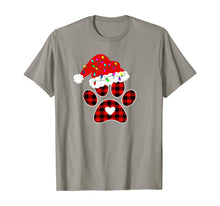 Load image into Gallery viewer, Funny shirts V-neck Tank top Hoodie sweatshirt usa uk au ca gifts for Buffalo Plaid Christmas Paw Dog with Santa hat &amp; Lights Gift T-Shirt 1152404
