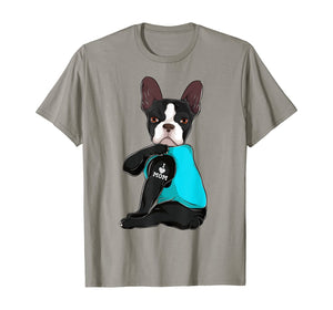 Funny Boston Terrier I Love Mom Apparel Dog Mom Gifts Womens TShirt513998