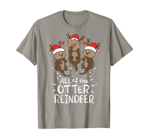 Funny shirts V-neck Tank top Hoodie sweatshirt usa uk au ca gifts for Otter Reindeer Deer Antler Moose Christmas Xmas Gift Present T-Shirt 127544