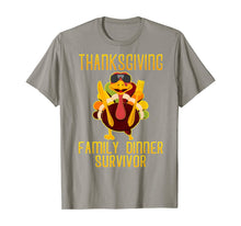 Load image into Gallery viewer, Thanksgiving Family Dinner Survivor Turkey Funny T-Shirt
