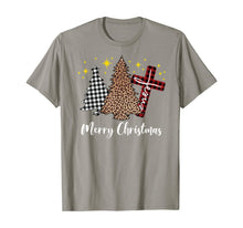 Load image into Gallery viewer, Funny shirts V-neck Tank top Hoodie sweatshirt usa uk au ca gifts for Plaid Xmas Tree Christian Cross Jesus Merry Christmas T-Shirt 794336
