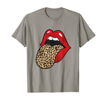 Load image into Gallery viewer, Red Lips Leopard Tongue Cheetah Animal Print Trendy Graphic T-Shirt-79037
