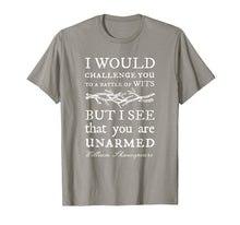 Load image into Gallery viewer, Battle Of Wits: A Sarcastic William Shakespeare Quote Tshirt
