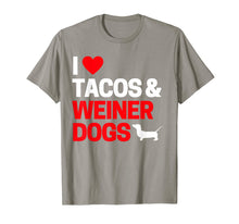 Load image into Gallery viewer, Funny shirts V-neck Tank top Hoodie sweatshirt usa uk au ca gifts for Weiner Dog Gifts For Men I Love Tacos &amp; Weiner Dogs T-Shirt 1835894
