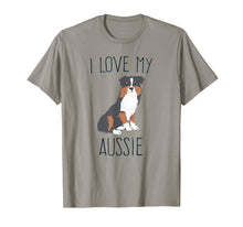 Load image into Gallery viewer, Funny shirts V-neck Tank top Hoodie sweatshirt usa uk au ca gifts for I Love My Aussie T-Shirt Cute Australian Shepherd Dog Tee 2280829
