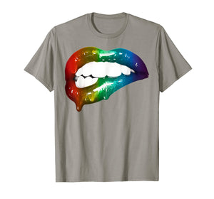 Funny shirts V-neck Tank top Hoodie sweatshirt usa uk au ca gifts for Rainbow Lips Shirt | Cute Artful Make-up Addicts Tee Gift 1187016