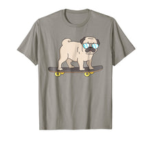 Load image into Gallery viewer, Funny shirts V-neck Tank top Hoodie sweatshirt usa uk au ca gifts for Skateboarding Pug Shirt: Pug Dog on Skateboard Fun Dogs Tee 1078645

