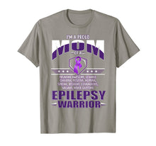 Load image into Gallery viewer, I'm A Proud Mom Of A Epilepsy Warrior Awareness Ribbon Shirt 1045755
