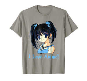 Funny shirts V-neck Tank top Hoodie sweatshirt usa uk au ca gifts for I Love Anime! Anime Girl T-Shirt 1444542