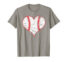 Load image into Gallery viewer, Vintage Baseball Heart Love Baseball Mom Lover T-Shirt
