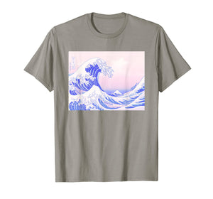 Funny shirts V-neck Tank top Hoodie sweatshirt usa uk au ca gifts for Pastel Aesthetic Japanese Great Wave Soft Grunge Pink T-Shirt 1556864
