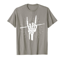 Load image into Gallery viewer, Skeleton Hand Rock Drum Sticks Halloween Costume For Drummer T-Shirt
