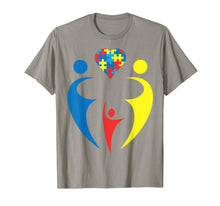 Load image into Gallery viewer, Autism Awarness Family Trio Heart Puzzle Gift Design T-Shirt-1734735
