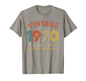 Vintage 1970 Clothes 50 Years Old Retro 50th Birthday Gifts TShirt216625