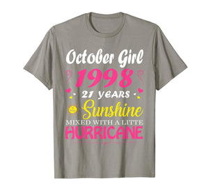 October Girl 1998 TShirt 21st Birthday Gift 21 Years Old T-Shirt