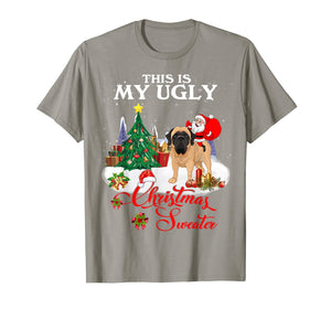 Santa Riding English Mastiff This Is My Ugly Christmas T-Shirt