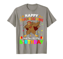 Load image into Gallery viewer, Turkey Dabbing Happy Thanksgiving And Yes Its My Birthday T-Shirt
