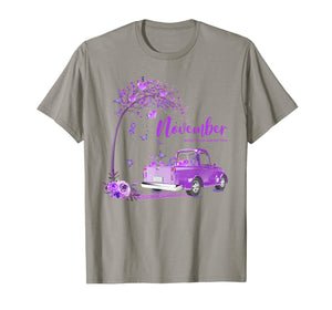 Purple Truck November Pancreatic Cancer Awareness Month T-Shirt