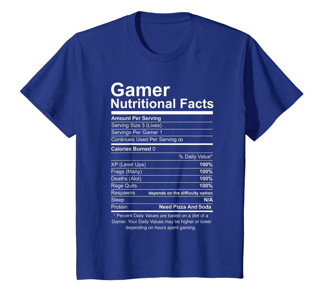 Funny shirts V-neck Tank top Hoodie sweatshirt usa uk au ca gifts for Gamer Nutritional Facts Novelty Video Game Lover T-Shirt 466271