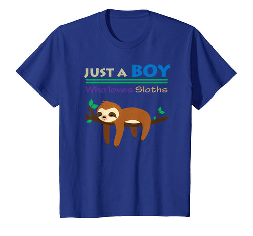 Funny shirts V-neck Tank top Hoodie sweatshirt usa uk au ca gifts for Funny Sloth Gift Shirt Just A Boy Who Loves Sloths Boys Tee 3371092