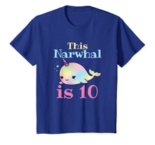 Load image into Gallery viewer, Funny shirts V-neck Tank top Hoodie sweatshirt usa uk au ca gifts for Narwhal Birthday Shirt - 10th Birthday 605373
