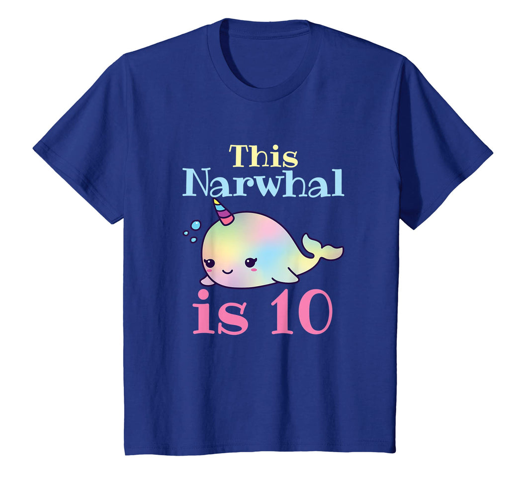 Funny shirts V-neck Tank top Hoodie sweatshirt usa uk au ca gifts for Narwhal Birthday Shirt - 10th Birthday 605373