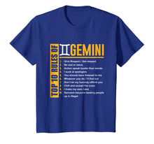 Load image into Gallery viewer, Top 10 Rules Of Gemini Birthday Gifts T-Shirt

