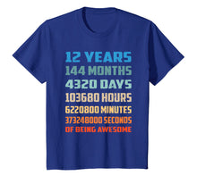 Load image into Gallery viewer, 12th Birthday Gift T Shirt 12 Years Old Being Awesome Shirt
