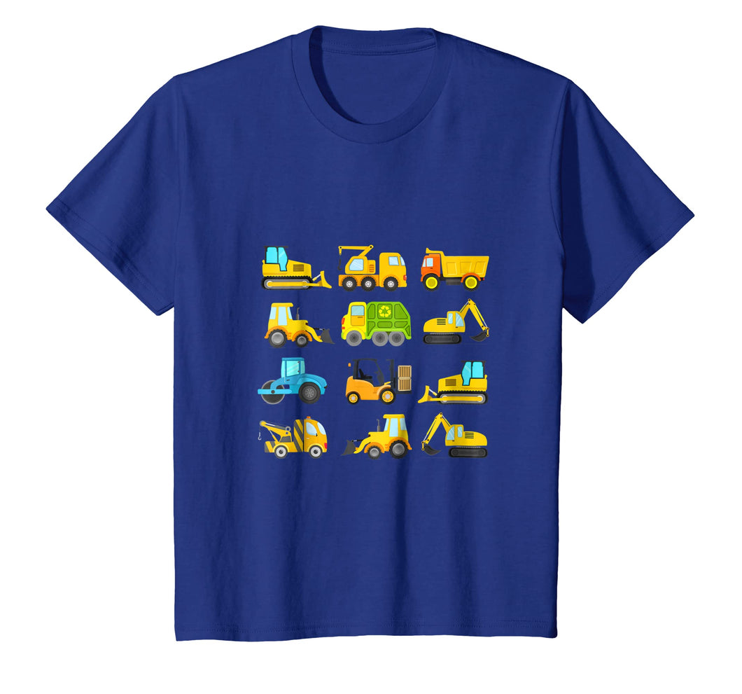 Boys' Trucks And Diggers Short Sleeved T-Shirt For Toddlers
