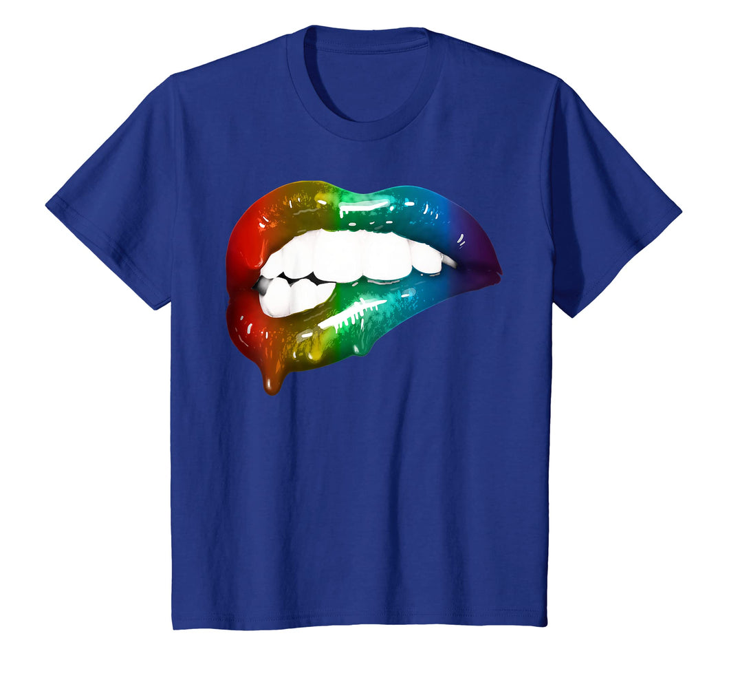 Funny shirts V-neck Tank top Hoodie sweatshirt usa uk au ca gifts for Rainbow Lips Shirt | Cute Artful Make-up Addicts Tee Gift 1187016