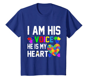 Funny shirts V-neck Tank top Hoodie sweatshirt usa uk au ca gifts for I am His Voice He is my Heart Shirt Autism Awareness 4077085