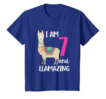 Load image into Gallery viewer, Funny shirts V-neck Tank top Hoodie sweatshirt usa uk au ca gifts for 7th Birthday Llama I&#39;m 7 Years Old and Llamazing T-Shirt 1402475
