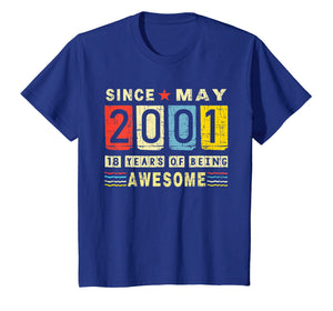 Funny shirts V-neck Tank top Hoodie sweatshirt usa uk au ca gifts for Awesome Since May 2001 Shirt 2001 18th Birthday Shirt 219730
