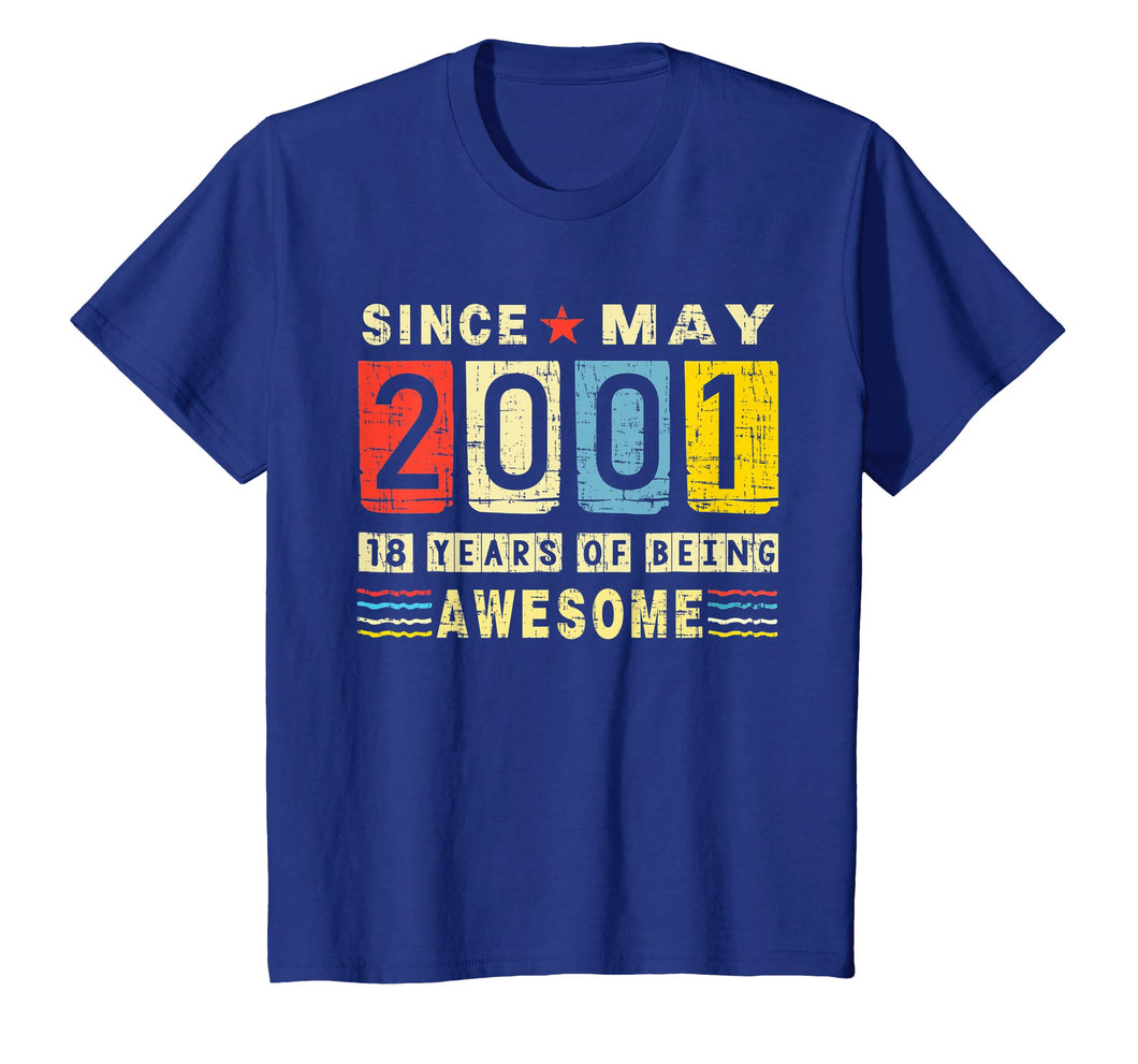 Funny shirts V-neck Tank top Hoodie sweatshirt usa uk au ca gifts for Awesome Since May 2001 Shirt 2001 18th Birthday Shirt 219730