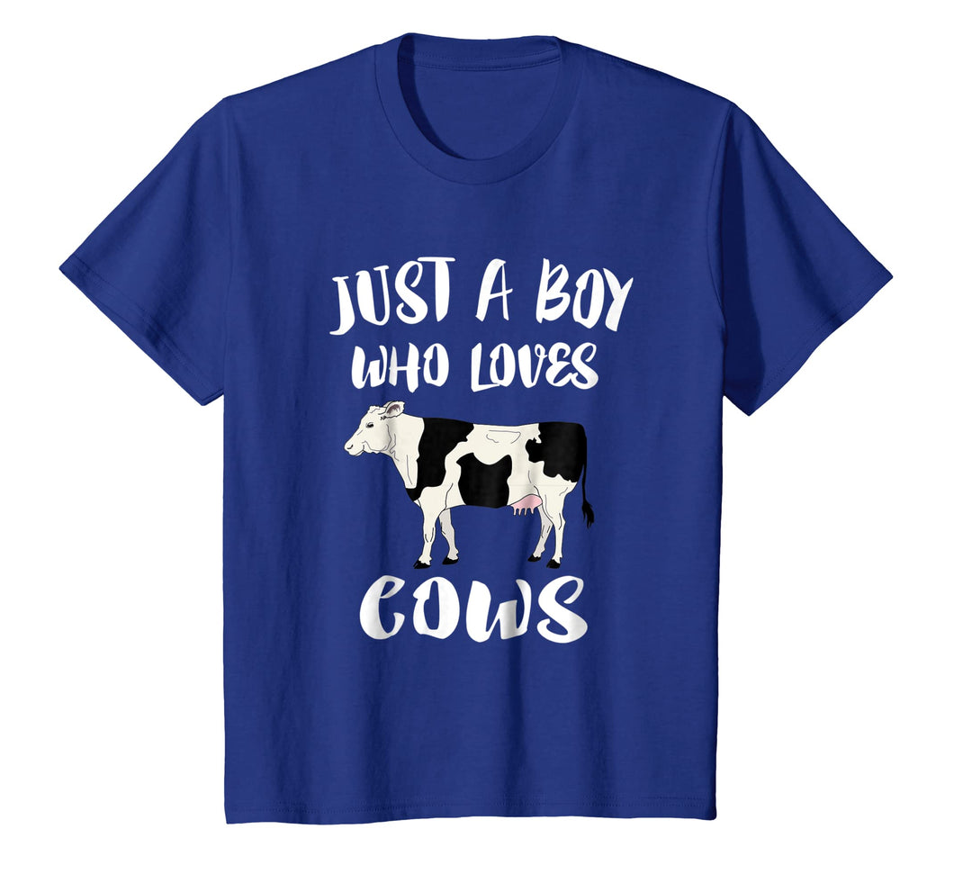 Funny shirts V-neck Tank top Hoodie sweatshirt usa uk au ca gifts for Just A Boy Who Loves Cows T-Shirt Animal Lover Farm Gift 1585747