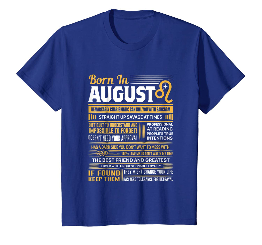 August Birthday Gifts - Born In August Leo T-Shirt 213649