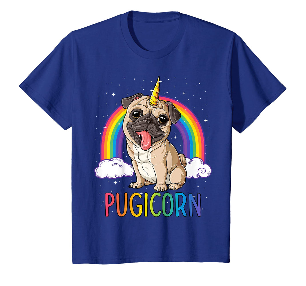 Pugicorn Pug Unicorn T Shirt Girls Kids Space Galaxy Rainbow