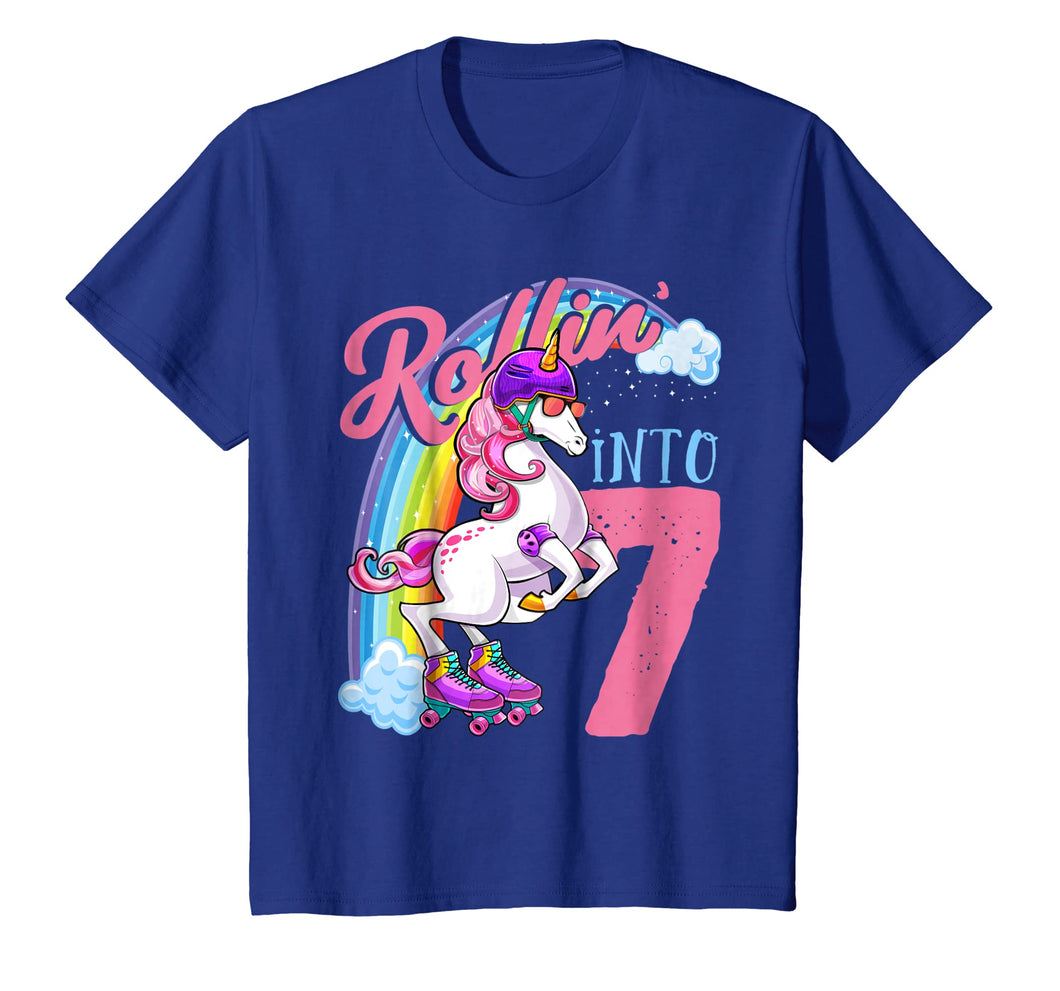 Funny shirts V-neck Tank top Hoodie sweatshirt usa uk au ca gifts for Kids Unicorn Roller Skate 7th Birthday Shirt Girls Unicorn Gifts 424443