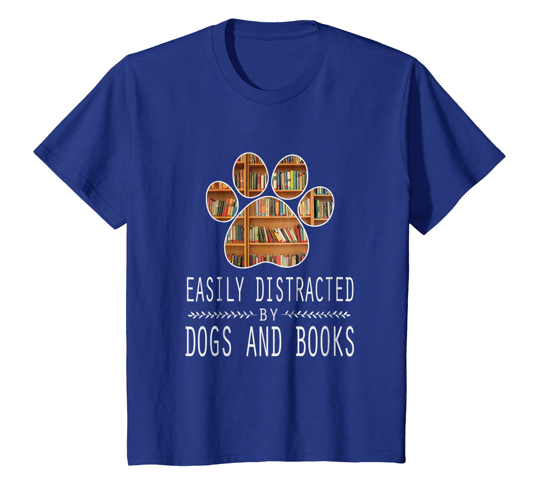 Funny shirts V-neck Tank top Hoodie sweatshirt usa uk au ca gifts for Easily Distracted By Dogs And Books T-Shirt 1786988